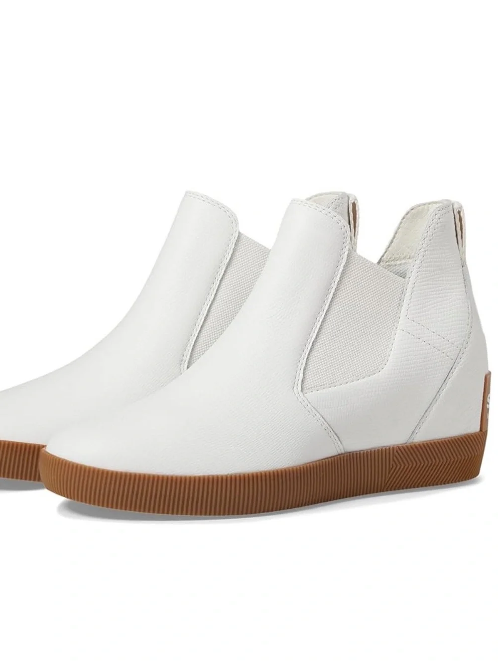 SOREL Out N About Chelsea Slip On Wedge II Booties Chalk White Sea Salt Size 11